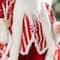 Glitzhome® 18"H Faux Fur Christmas Peppermint Santa Figurine